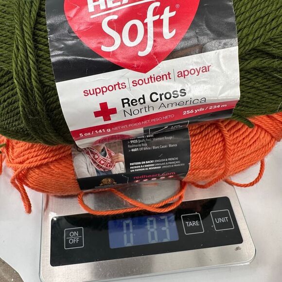 Red Heart Soft Caron Simply Soft Heather Yarn Mixed Lot Deep Teal Tangerine Leaf - Picture 13 of 15